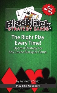 Set of Six Blackjack Strategy Cards