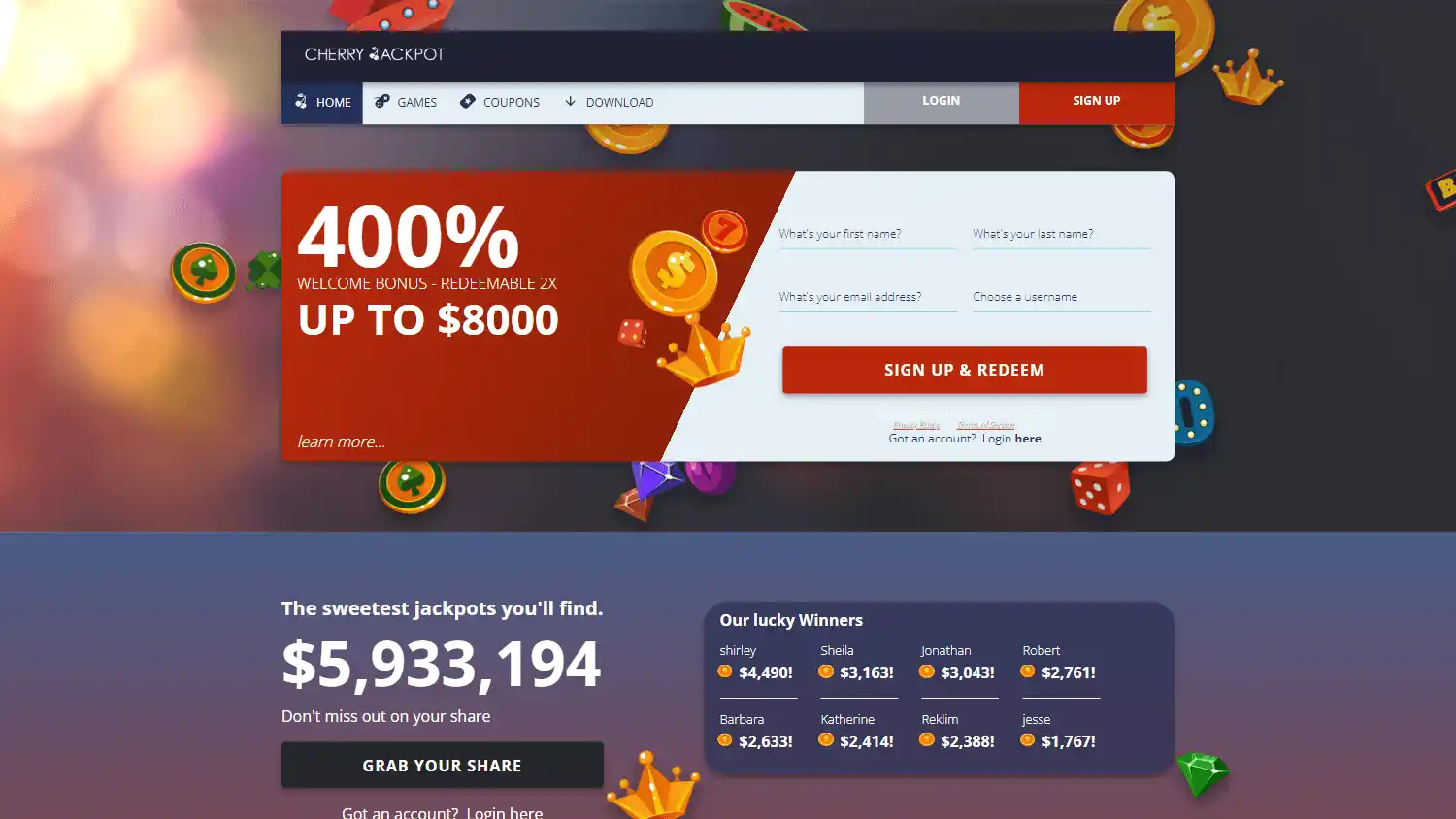 Cherry Jackpot Casino