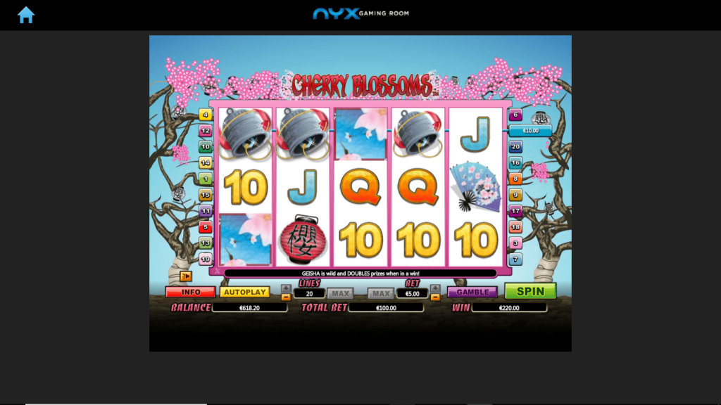 a picture of the cherry blossom slot