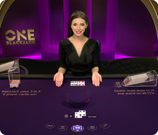 ONE Blackjack 2 Ruby game table