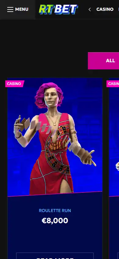 RTbet Casino promotions on mobile